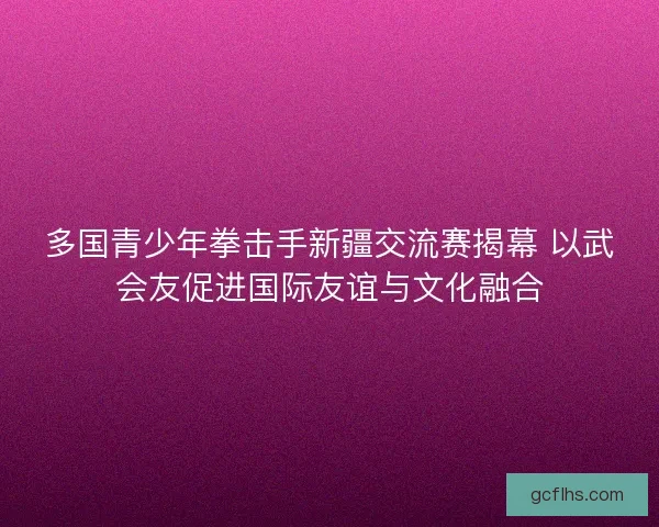 多国青少年拳击手新疆交流赛揭幕 以武会友促进国际友谊与文化融合